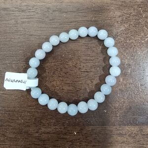 Aquamarine Crystal Bracelet 8 mm